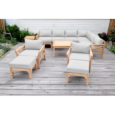 Monterey Teak 4 - Person Patio Conversation Set with Cushions