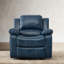 Navy Blue Leather Gel Recliner