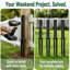 Fence Post Repair HONGKONGDISHUELECTRONICTECITED Black Iron End Post