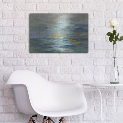 «Pastel Blue Sea» par Silvia Vassileva, art mural en métal