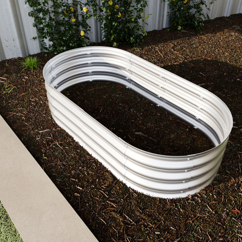 Galvanized Raised Garden Bed Kit - Heavy Duty Rust-resistant Metal Planter For Outdoor Vegetables/flowers/herbs, All-in-one Easy Assembly