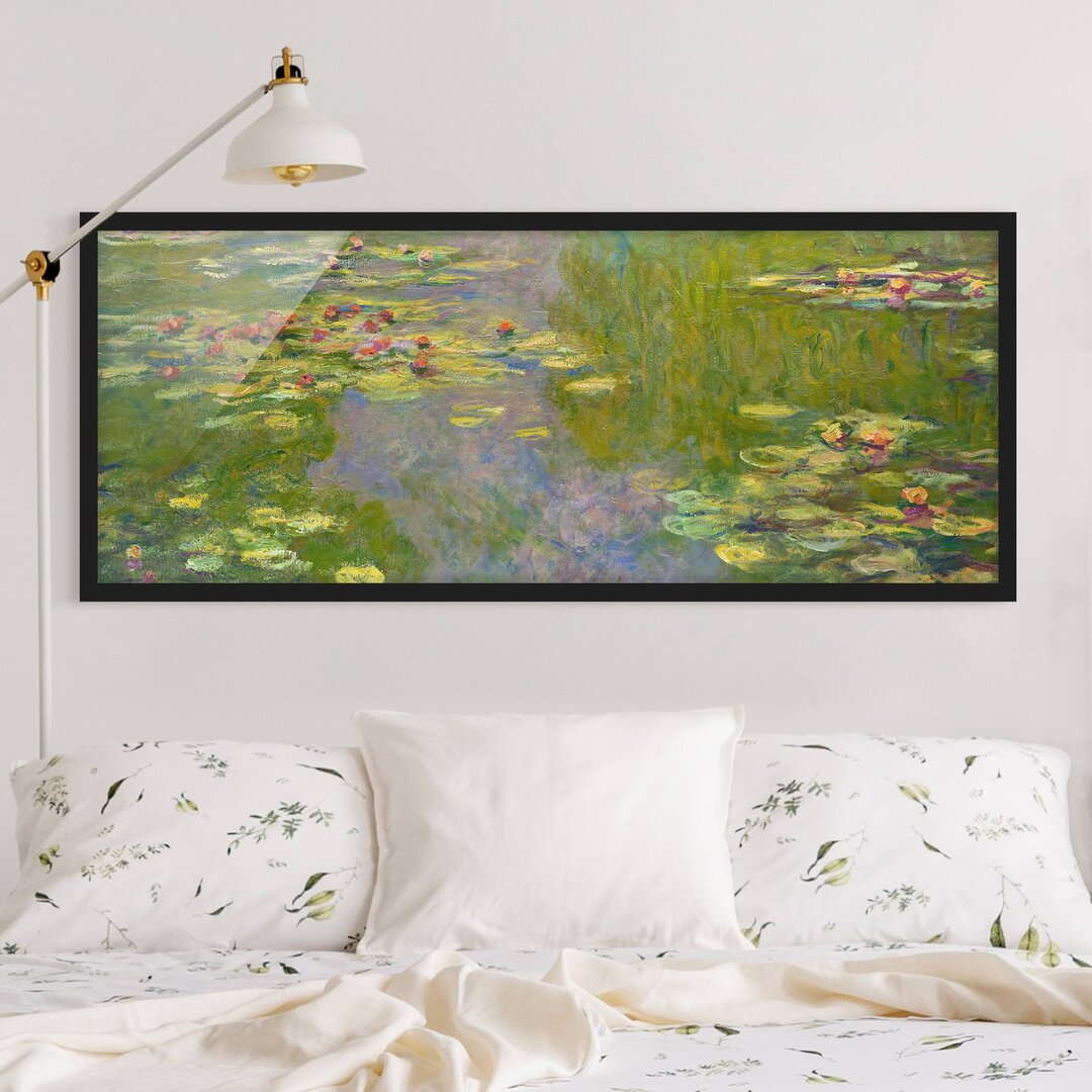 Gerahmtes Poster Grüne Seerosen von Claude Monet