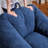 Compression 38.5" W Soft Teddy Fabric Foam Filled Bean Bag Chair With Ottoman-2115537695