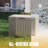 30.77"W 45 Gallon Water Resistant Resin Lockable Deck Box(Light Brown/Grey)-122550064