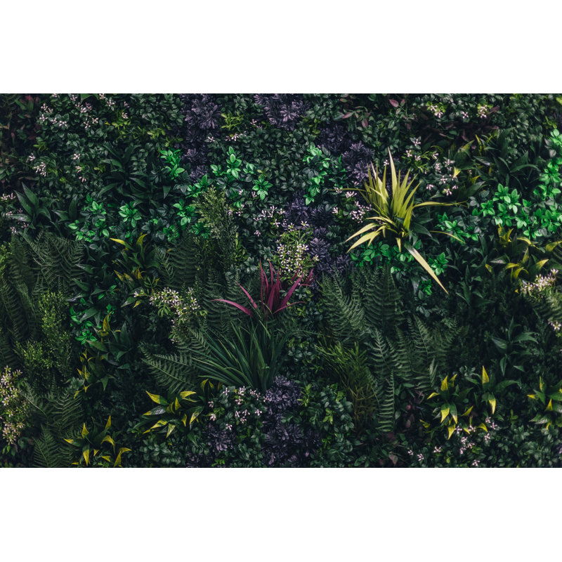 Flower And Green Branches by Erika Parfenova - No Frame Print on Canvas, 51cm H x 76cm W