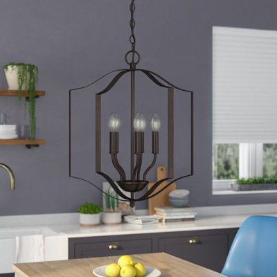 Lustre géométrique unique à 4 lumières Albano