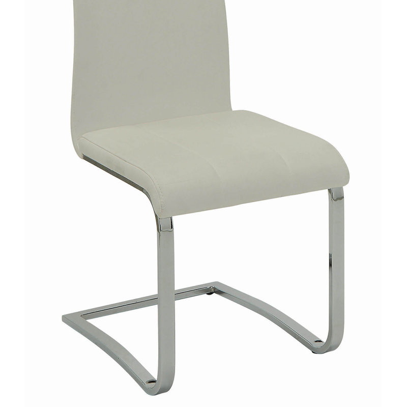 Chaise de salle à manger à haut dossier Koviljka - gris (ensemble de 4), Blanc