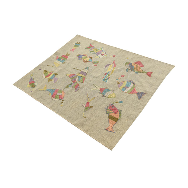 4 Ft Rectangle Perry Ivory Rug