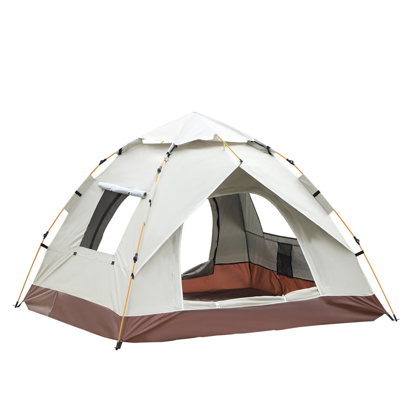 Quick-Fold Tent With Ventilation Window - Beige