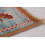 Tapis unique rouge / brun / bleu en laine noué à la main de style années 2010 de 6 pi 4 po x 8 pi 8 po Nemisco