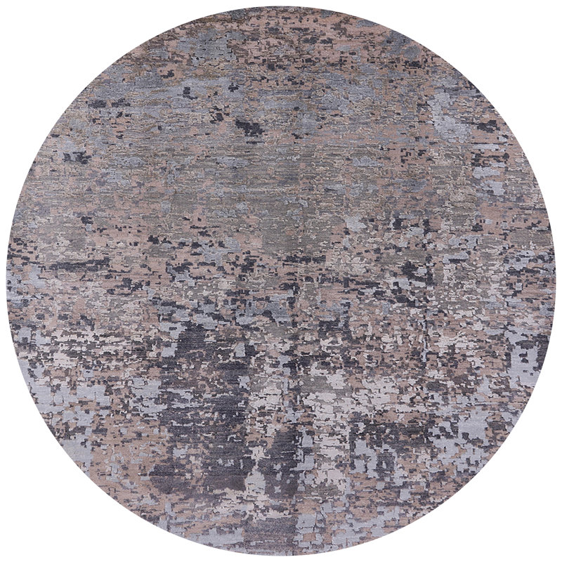 Abstract Indoor Rug, Round 5'
