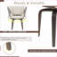 Ensemble de 2 chaises de salle à manger pivotantes 360 ° Mid-Century Modern