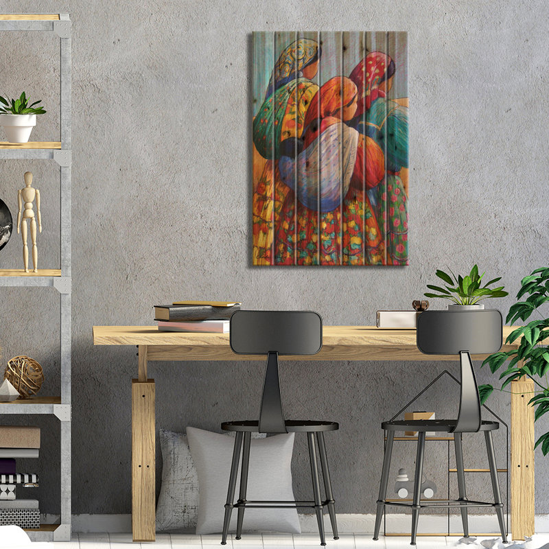 Tarahumara Women par Candy Mayer - impression graphique sur bois sans cadre