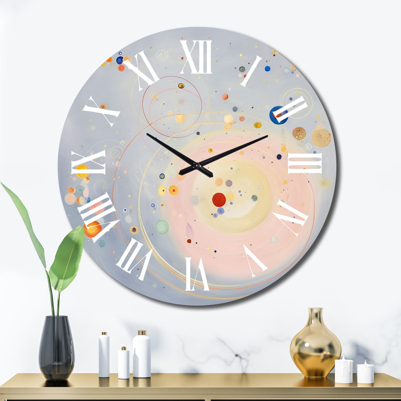 Horloge murale Cosmic Blueprint Vintage Universe Illustration II, Très grand
