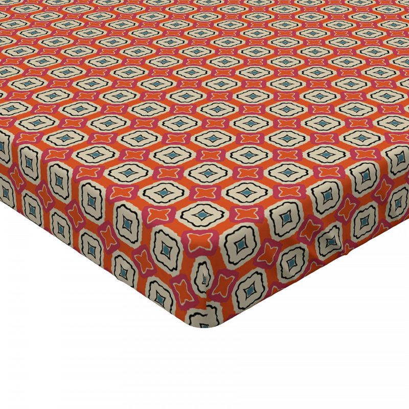 Microfiber Geometric Fitted Sheet, Full Fitted Sheet