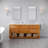 Tessa 72 In. Mango Wood Carrara White Marble Countertop Bath Vanity with Chrome Faucet