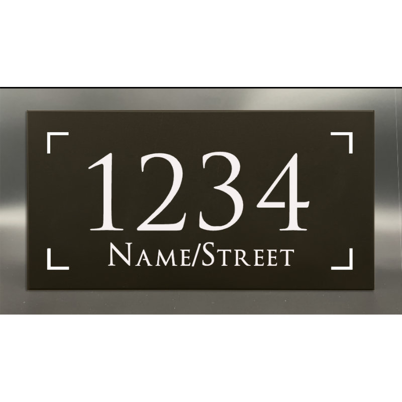 Panneau d'adresse en aluminium illuminé, Bronze foncé, Oui