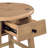 Mid-Century Modern Round Side Table – Natural Wood 1-Drawer Storage Accent Table