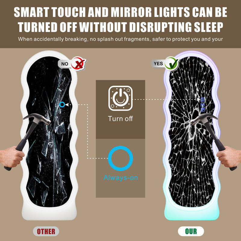 Wavy Full Length Mirror