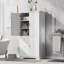 Armoires spacieuses en MDF blanc, style moderne pour la cuisine et le bureau personnel