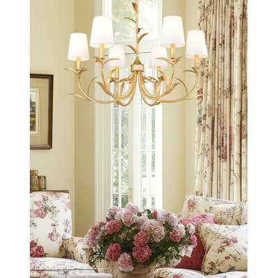 Parra Gold Leaf 6 Light Chandelier