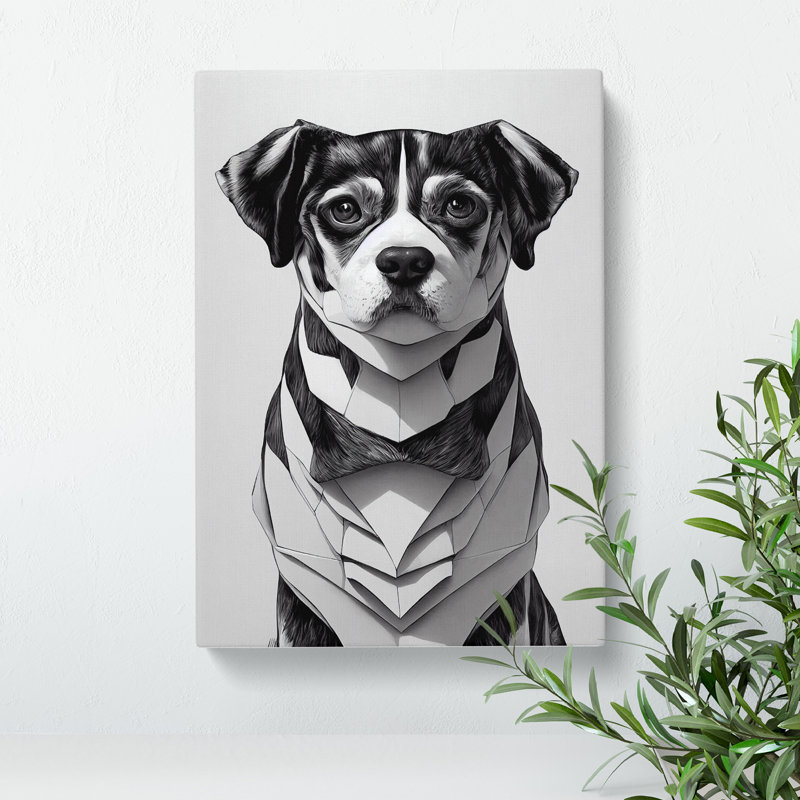 Charming Dog - Print, Wrapped Canvas, 50cm H x 35cm W x 3cm D, No Matte
