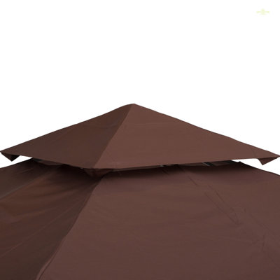 Gazebo Replacement Canopy, 2-Tier Top UV Cover for 9.84' x 9.84' Outdoor Gazebo Models 01-0153 & 100100-076(TOP ONLY)