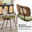 Pateley Mid-Century Modern Dining Chair with Rattan Backrest(Set of 2)-1518032860