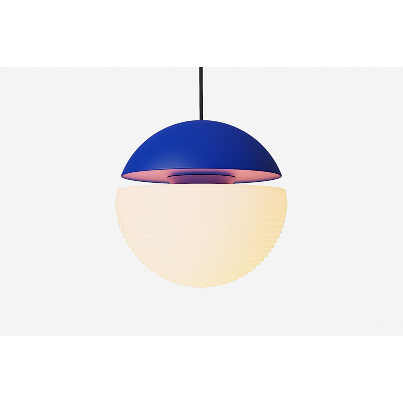 Cora Pendant Light, Cobalt, White