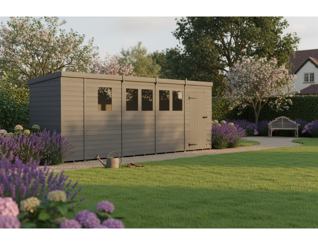18x5 Pent Composite Shed