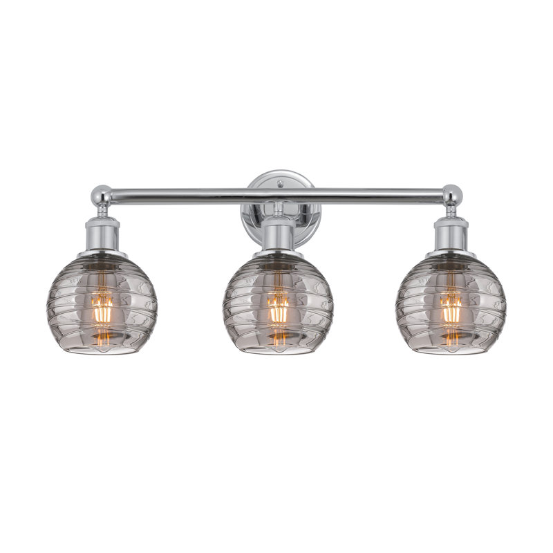 Cambria 3 - Light Dimmable Vanity Light, Polished Chrome, Light Smoke