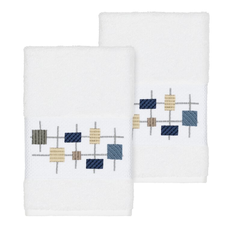 Mill & Thread 4pc Embroidered Hand Towel Set