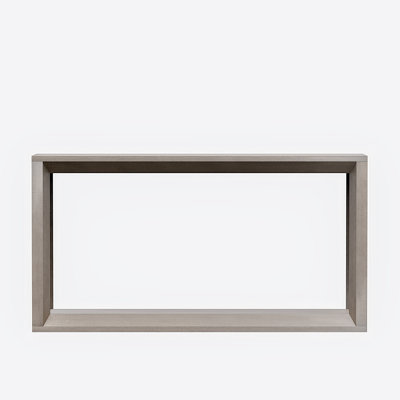 60" Rectangular Solid Wood Veneer Console Table, Wide Sofa Table, Behind Couch Table with Ample Storage for Entryway & Living Room