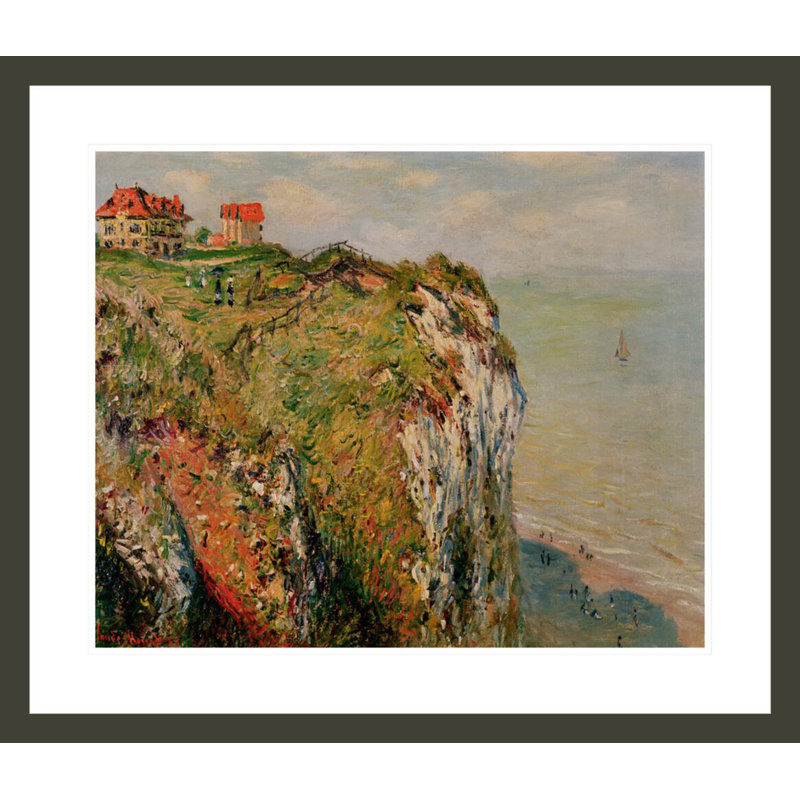 Cliff at Dieppe by Claude Monet -Framed Giclee Print, 23.5" H x 27.39" W
