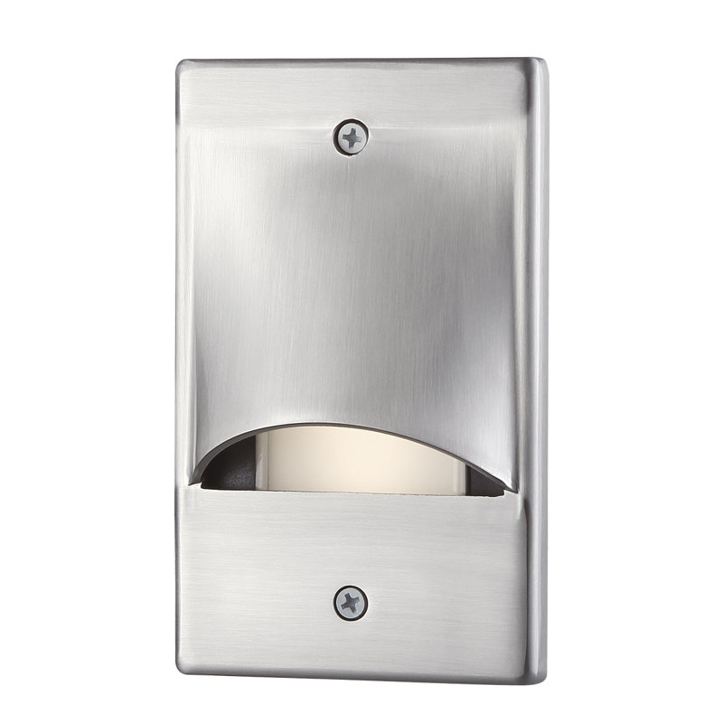 Marchepied à DEL basse tension câblé, Nickel brossé