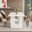 Table de salle à manger rectangulaire moderne 71 "pour 6 à 8 personnes (table unique, sans chaise)