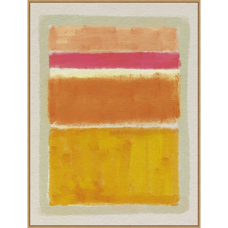 Large Multicolor Abstract Canvas Art Print with Polystyrene Frame