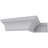 7 7/8"H x 8"P x 11 1/8"F x 94 1/2"L Eris Smooth Crown Moulding