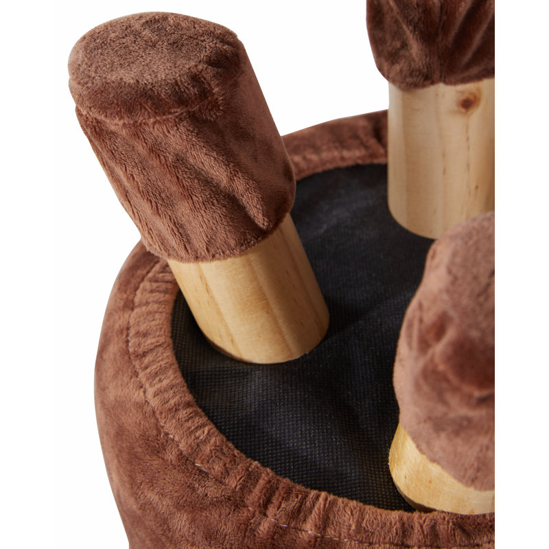 Repose-pieds Whitmore Kids, Mélange de coton brun