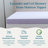 Lucid 4" Lavender and Gel Memory Foam Mattress Topper with cover - Queen-117393927-97762102