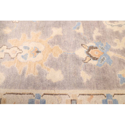 Tapis moderne gris Oushak 9 pi 6 po x 13 pi 3 po