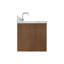 Meuble-lavabo mural ovale simple 61 po avec comptoir en marbre blanc de Carrare de 1,5 po Mulloy-428206514-428206512