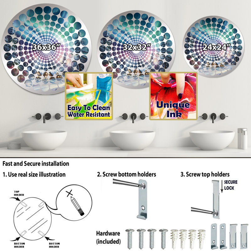 Ballarie Circle Mirror, 31.4" x 31.4"
