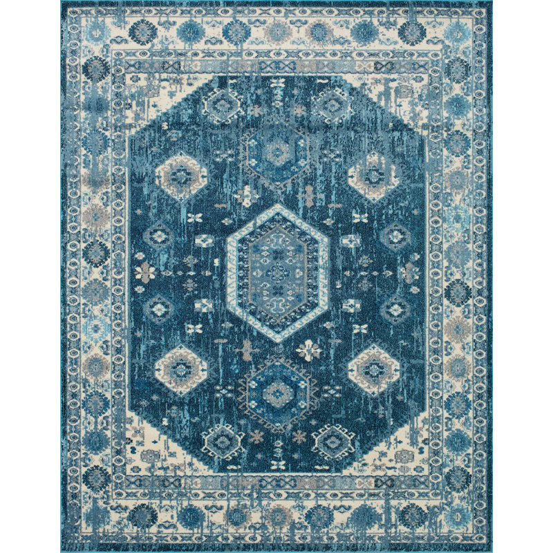 Larrick Oriental Indoor Rug, Rectangle 5'3" x 8'