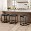Tabouret de comptoir de cuisine en similicuir et repose-pieds Romigh-74889951-115337222