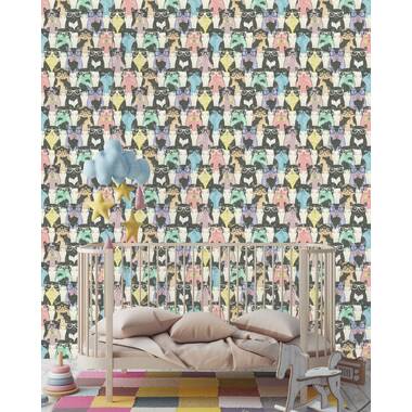 Cool Cats White Multi Peel & Stick Wallpaper - Rifle Paper Co.