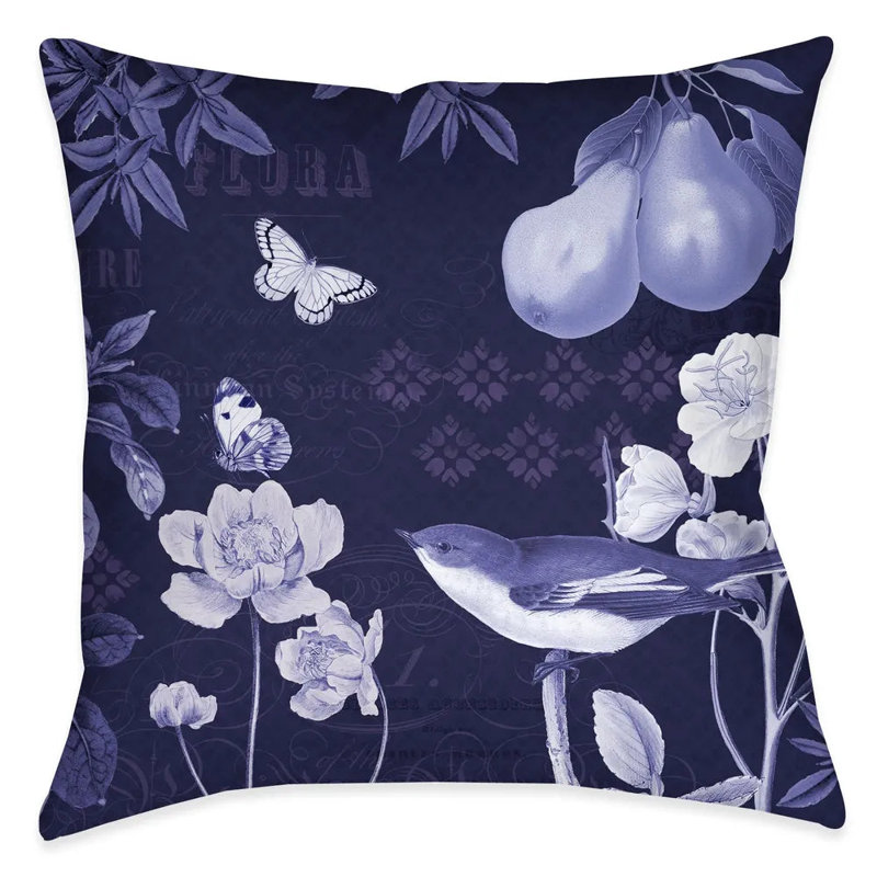 Coussin décoratif d'intérieur Blue Botanical II