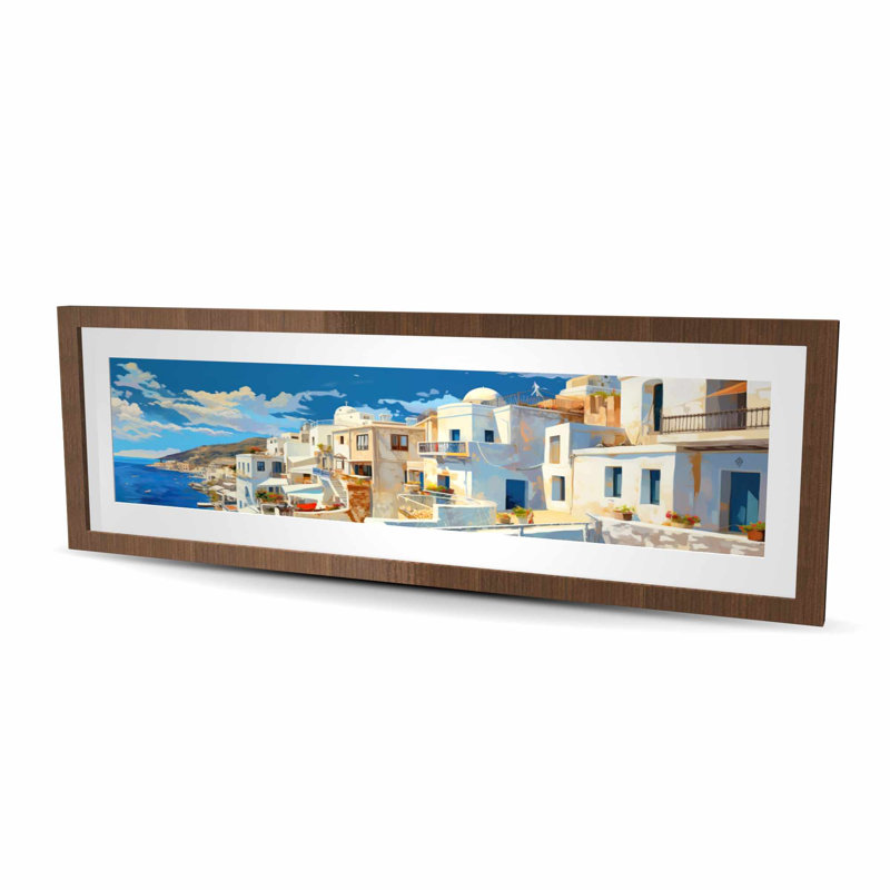 Grèce - mer bleue avec imprimé mat pour la décoration intérieure
