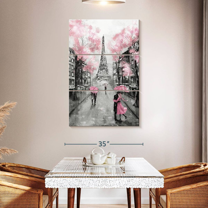 Lilie pop rose Paris, H 57 po x l 36 po