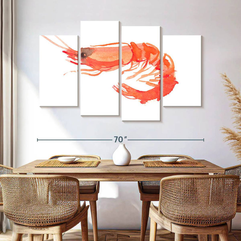 Brampt Orange Shrimp, 42" H x 68" W